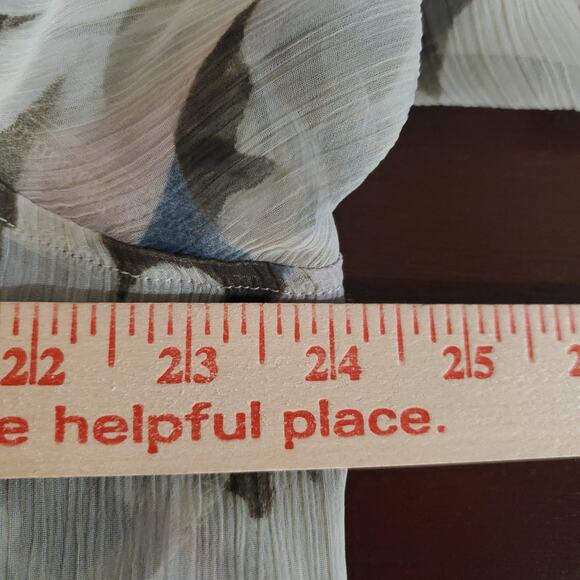 Coldwater Creek Sheer Floral Popover Shell Button Blouse Size 1X Layer Office - Picture 13 of 14